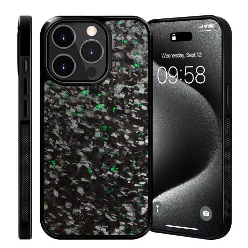 Luxury Gloss Real Carbon Fiber Armor Shockproof Cover for Iphone 15 Pro Max 14 13 12 11 Case Wireless Charge Forged Fiber Cover